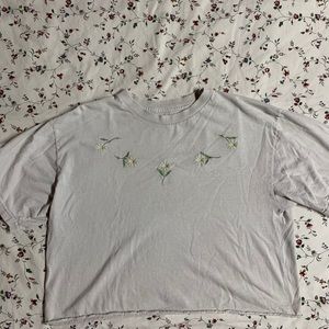 Brandy cropped shirt with daisy’s